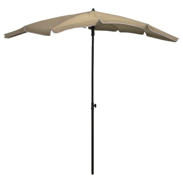 vidaXL Hageparasoll med stang 200x130 cm gråbrun