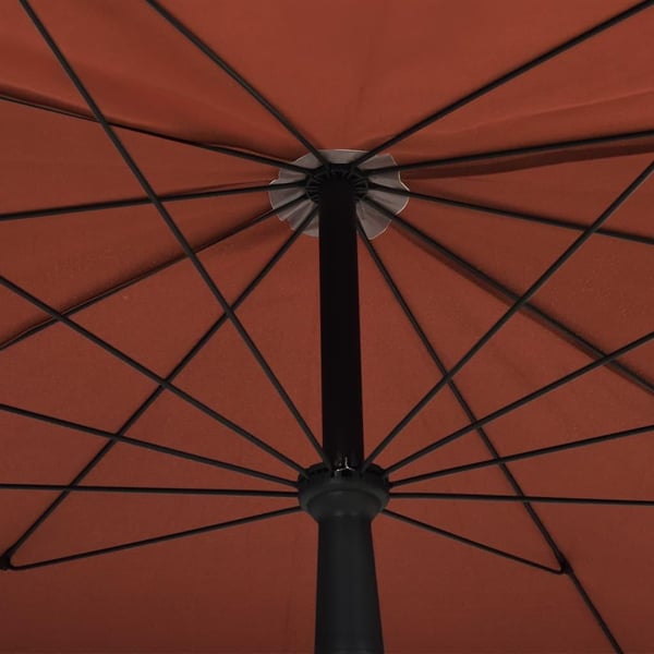vidaXL parasol med stang 200x130 cm terrakotta