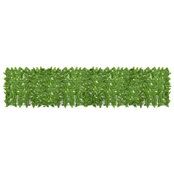 vidaXL Balkongskjerm med grønne blader 300x75 cm