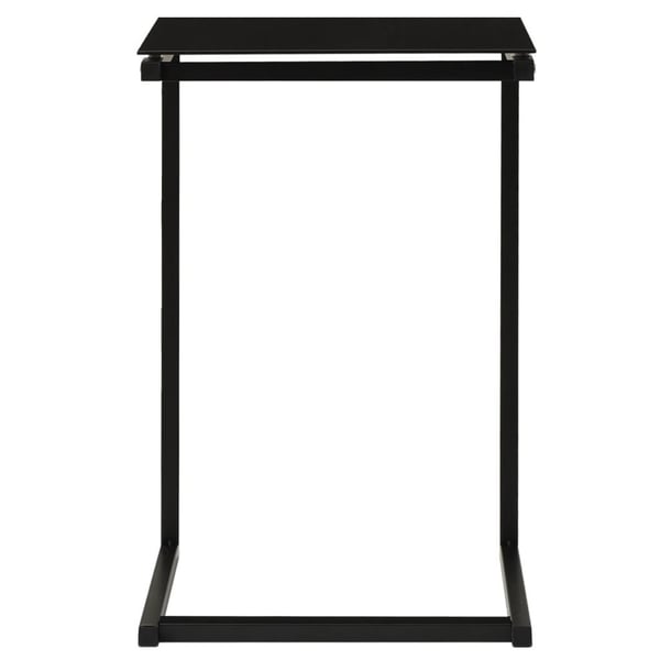vidaXL sidebord 40x40x60 cm hærdet glas sort