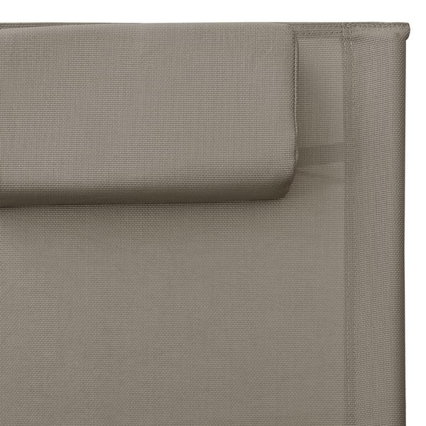 vidaXL Solsäng textilen taupe och grå