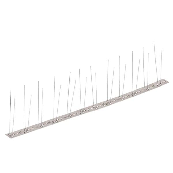 vidaXL Fuglepigger 2 rader 20 stk rustfritt stål 10 m