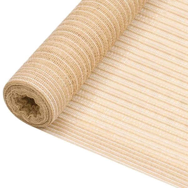 vidaXL afskærmning 1,5x50 m 195 g/m² HDPE beige