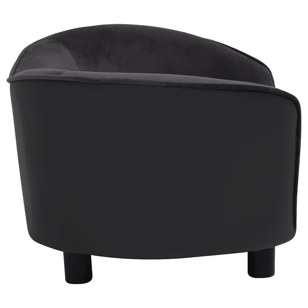 vidaXL hundesofa 69x49x40 cm plys og kunstlæder sort
