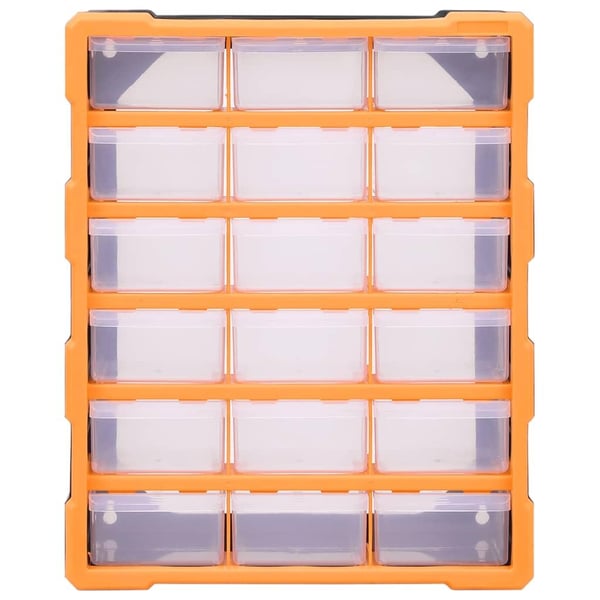 vidaXL skuffereol med 18 skuffer 38x16x47 cm