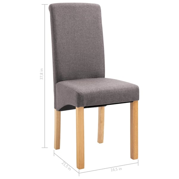 vidaXL spisebordsstole 4 stk. stof gråbrun