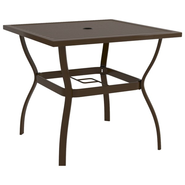 vidaXL havebord 81,5x81,5x72 cm stål brun