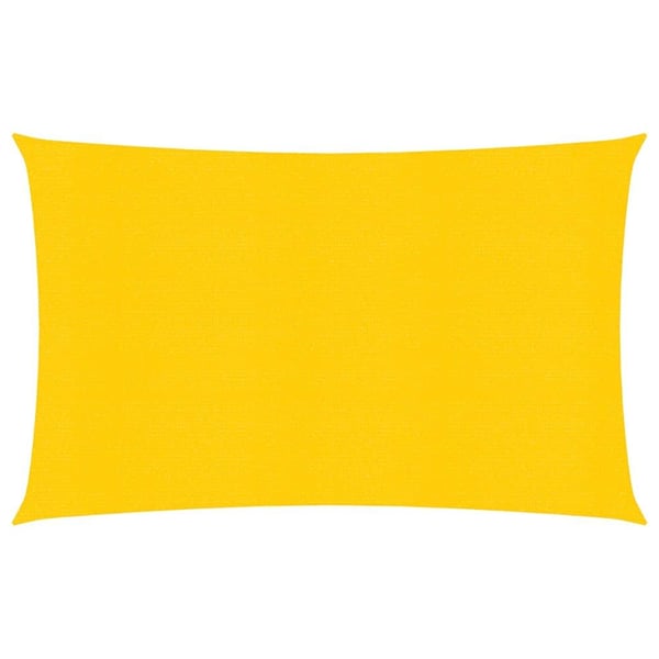 vidaXL solsejl 2x4 m 160 g/m² HDPE gul