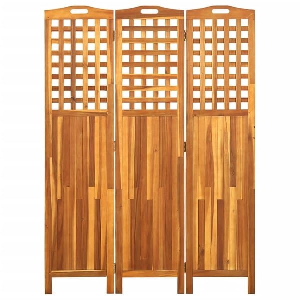 vidaXL 3-panels rumdeler 121x2x170 cm massivt akacietræ