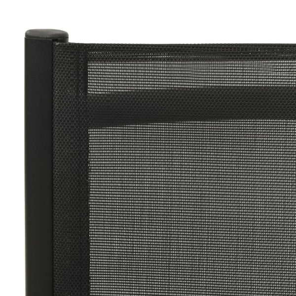 vidaXL Sammenleggbare hagestoler 2 stk aluminium og textilene svart