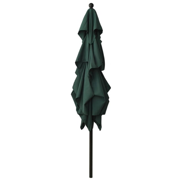 vidaXL parasol 2,5x2,5 m aluminiumsstang 3 niveauer grøn