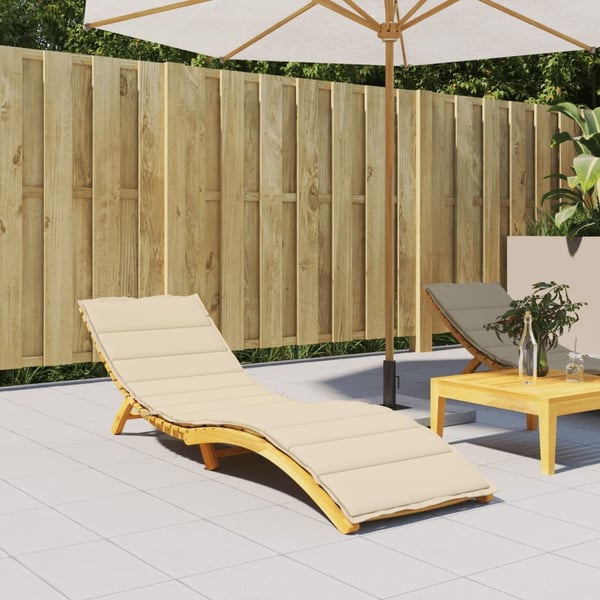 vidaXL hynde til liggestol 200x70x3 oxfordstof beige