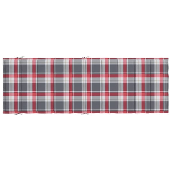 vidaXL hynde til liggestol 186x58x3 cm oxfordstof rødternet