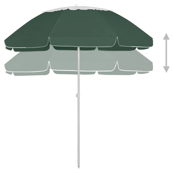 vidaXL Strandparasoll grön 300 cm