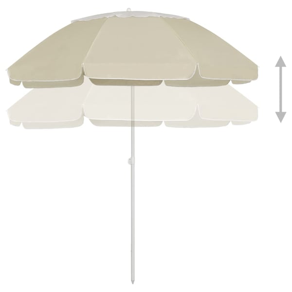 vidaXL strandparasol 300 cm sandgul
