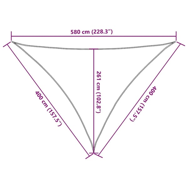 vidaXL Solseil 160 g/m² gråbrun 4x4x5,8 m HDPE