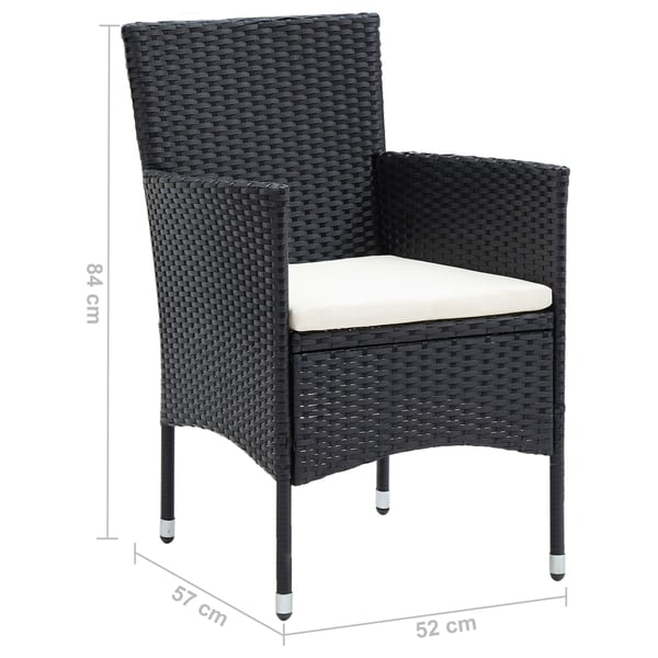 vidaXL havestole 4 stk. polyrattan sort