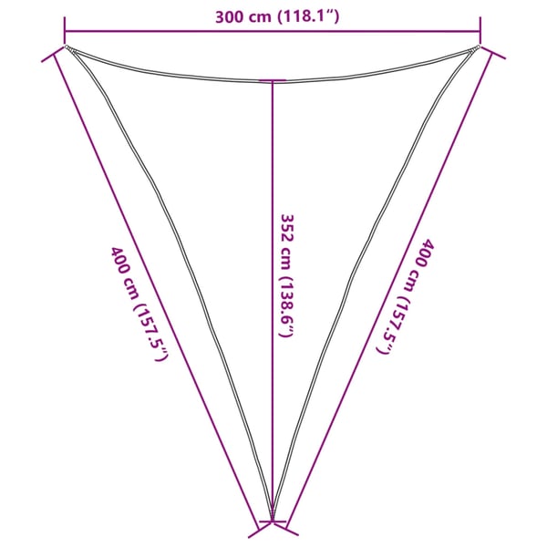 vidaXL Aurinkopurje 160 g/m² tummanvihreä 3x4x4 m HDPE