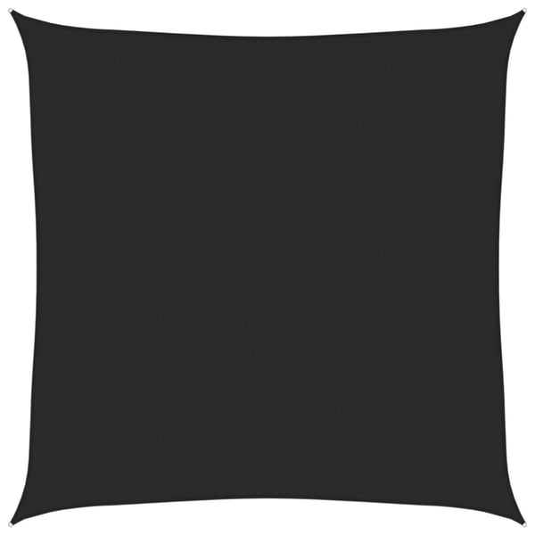vidaXL Solsegel 160 g/m² svart 6x6 m HDPE