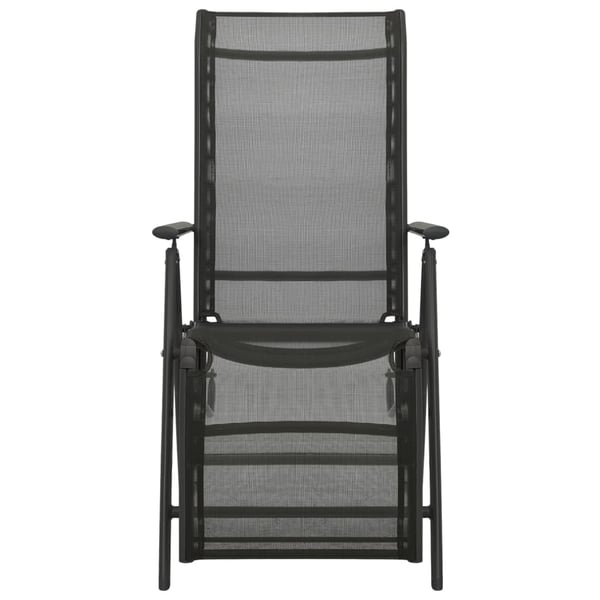 vidaXL positionsstole 2 stk. textilene og aluminium sort