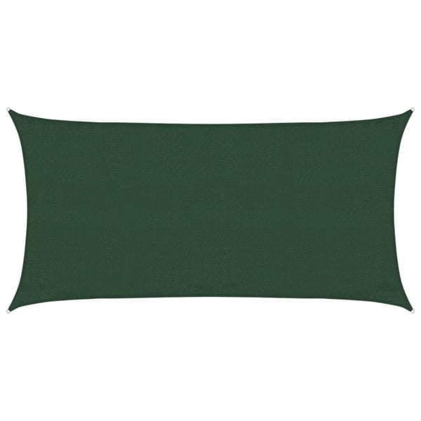 vidaXL Solseil 160 g/m² mørkegrønn 3x6 m HDPE
