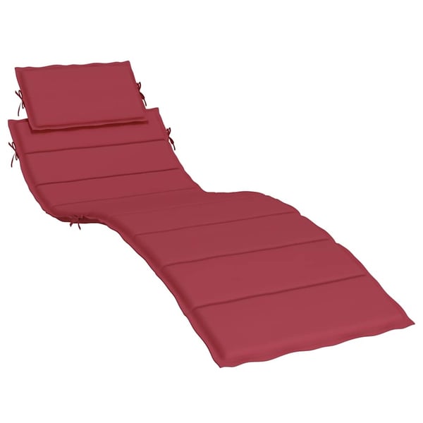 vidaXL hynde til liggestol 186x58x3 cm oxfordstof vinrød
