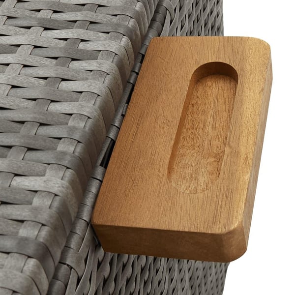vidaXL opbevaringskasse til haven 120x65x61 cm polyrattan lysegrå