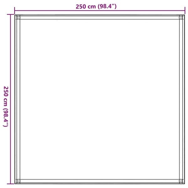 vidaXL Teltteppe 250x250 cm mørkegrønn
