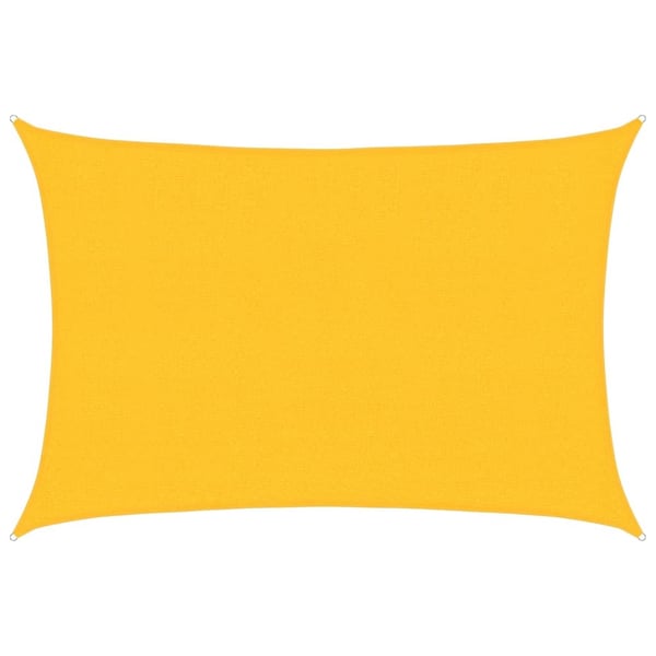 vidaXL solsejl 2,5x3,5 m 160 g/m² HDPE gul