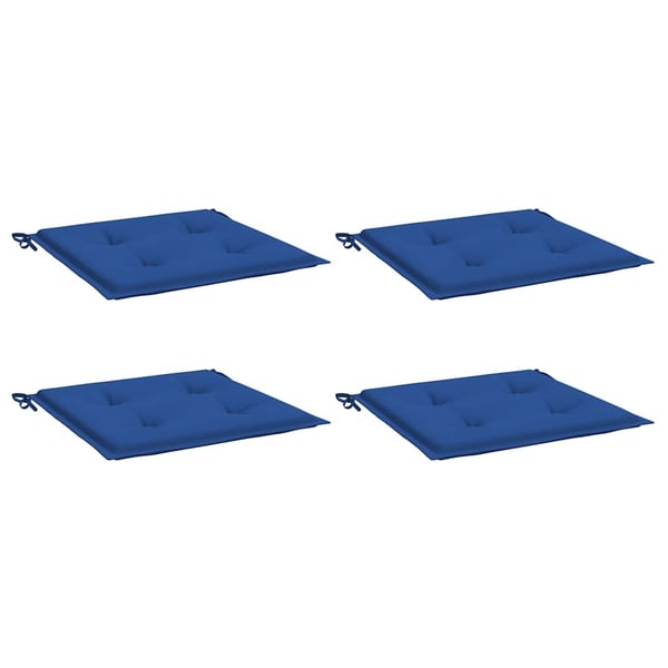 vidaXL hynder til havestol 4 stk. 40x40x3 cm oxfordstof kongeblå