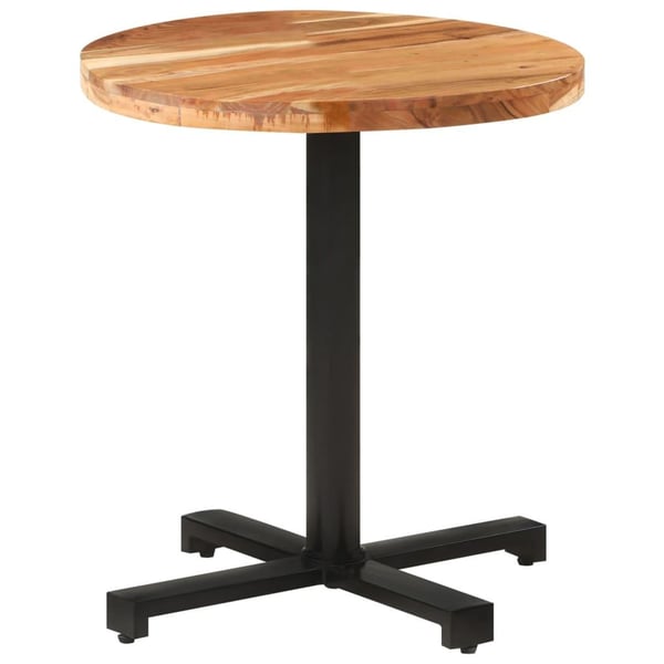 vidaXL Bistropöytä pyöreä Ø70x75 cm täysi akaasiapuu