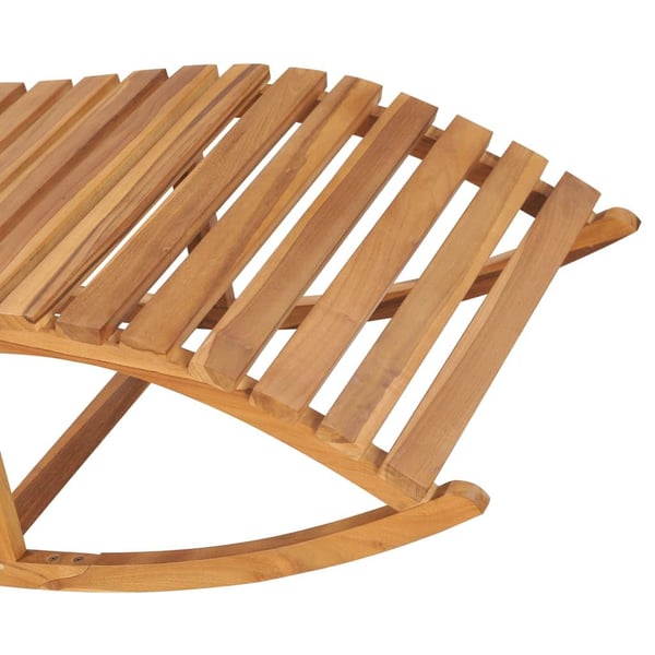 vidaXL vidaX Solsäng med dyna gungdesign massiv teak