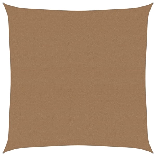vidaXL Solseil 160 g/m² gråbrun 7x7 m HDPE