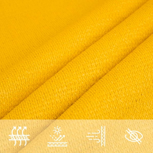 vidaXL Solseil 160 g/m² gul 2x5 m HDPE