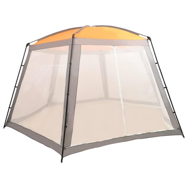 vidaXL Pooltält tyg 590x520x250 cm grå