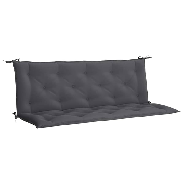 vidaXL hynder til havebænk 2 stk. 150x50x7 cm oxfordstof antracitgrå