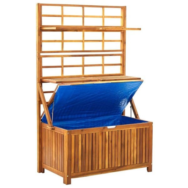 vidaXL Oppbevaringsboks med espalier 99x55x160 cm heltre akasie