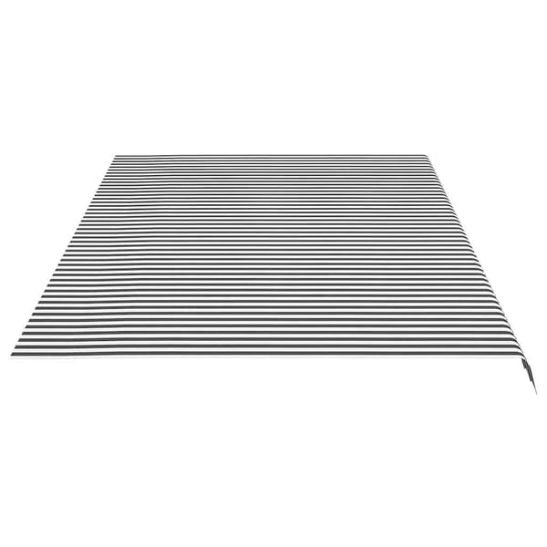 vidaXL Erstatningsduk for markise antrasitt og hvit 600x300 cm polyester