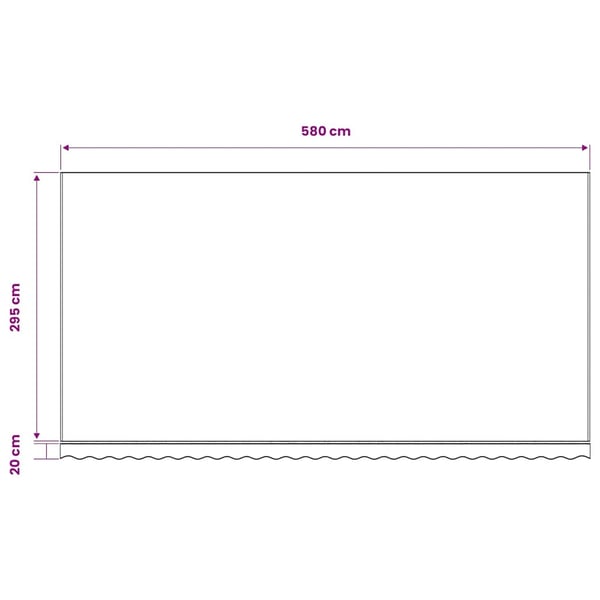 vidaXL Erstatningsduk for markise antrasitt og hvit 600x300 cm polyester