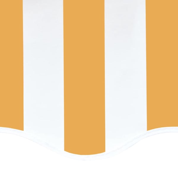 vidaXL Erstatningsduk for markise gul og hvit 400x350 cm polyester