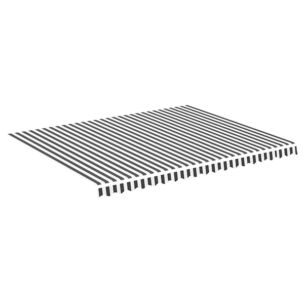 vidaXL udskiftningsdug til markise 450x350 cm polyester antracitgrå og hvid