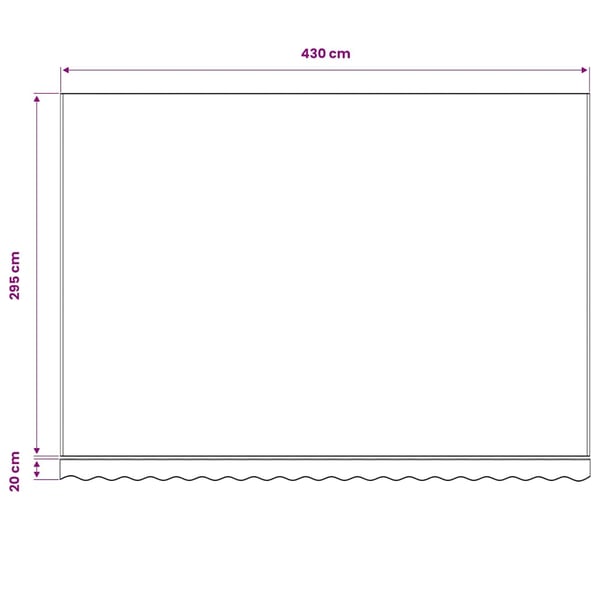 vidaXL Erstatningsduk for markise antrasitt og hvit 450x300 cm polyester