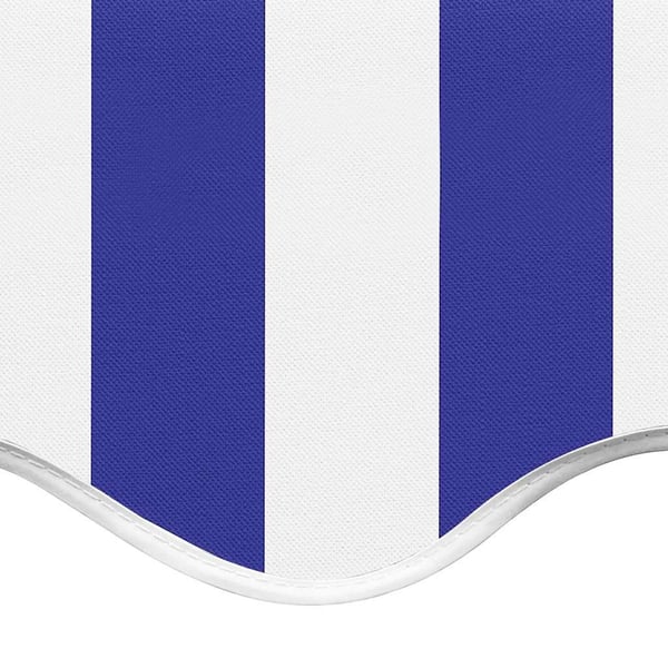 vidaXL Erstatningsduk for markise blå og hvit 400x350 cm polyester