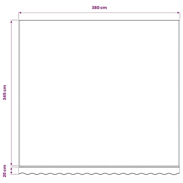 vidaXL Erstatningsduk for markise blå og hvit 400x350 cm polyester