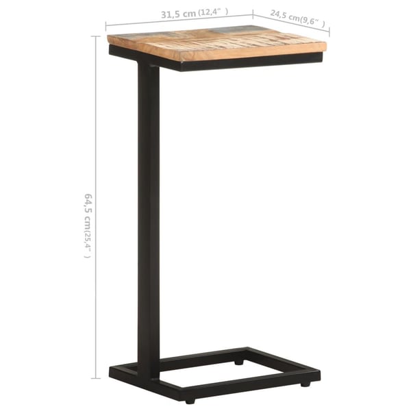 vidaXL sideborde 2 stk. 31,5x24,5x64,5 cm massivt genbrugstræ