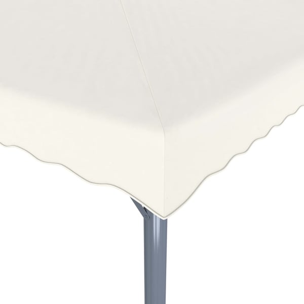 vidaXL Paviljong med LED-strenglys 400x300 cm krem aluminium