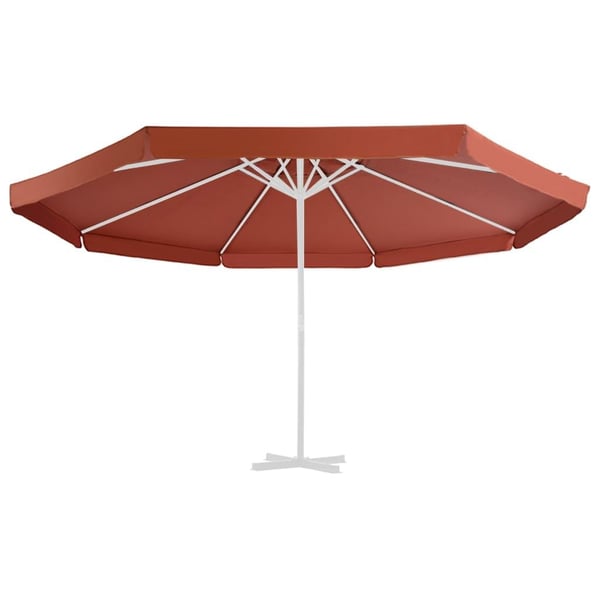 vidaXL udskiftningsdug til parasol 500 cm terrakotta