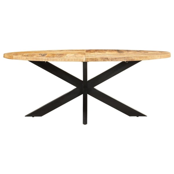 vidaXL Spisebord 200x100x75 cm grov heltre mango