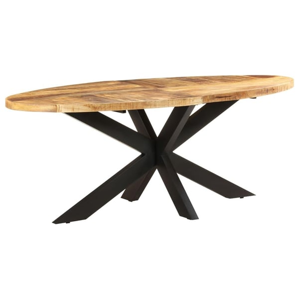 vidaXL Spisebord 200x100x75 cm grov heltre mango