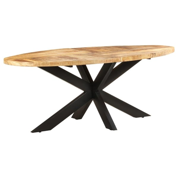 vidaXL Spisebord 200x100x75 cm grov heltre mango